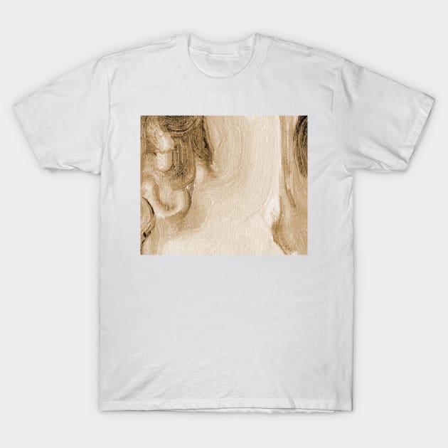 Sepia Antique White Abstract Art T-Shirt by Go Abstract Art